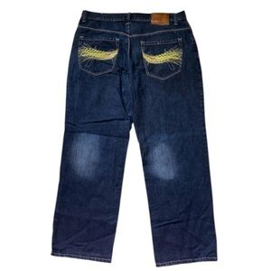 Songs Of Freedom Jeans Blue Denim Embroidered Back Pockets Men’s Size 40 (P)